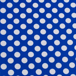 Tela de algodón de topos 1,50cm lisa azul