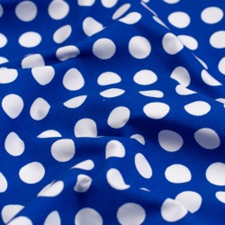 Tela de algodón de topos 1,50cm textura azul