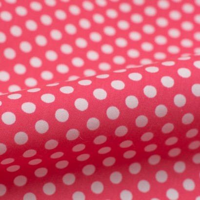 Tela de algodón topos 5mm detalle