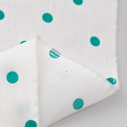 Tela de algodón topos 1cm revés