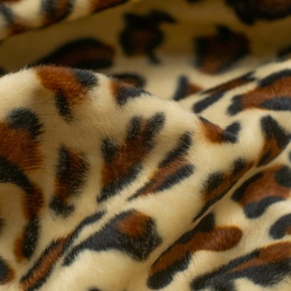 Tela de pelo leopardo detalle