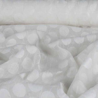 Tela de algodón blanca mota  tubo