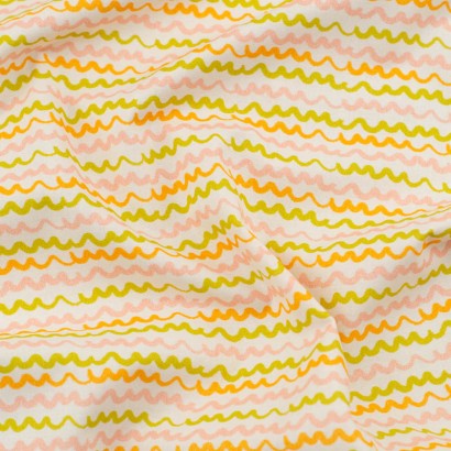 Tela de algodón rayas onduladas textura