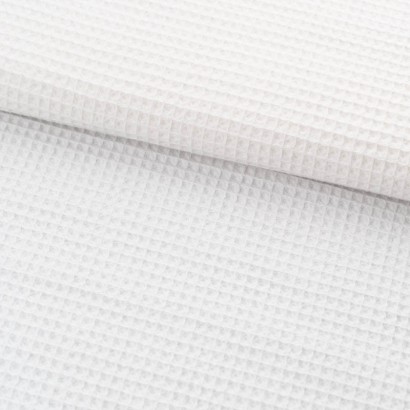 Tela de waffle lomo blanco