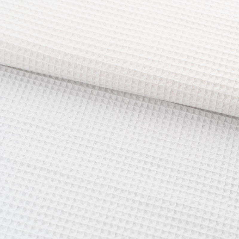 Tela de waffle lomo blanco