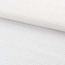 Tela de waffle lomo blanco