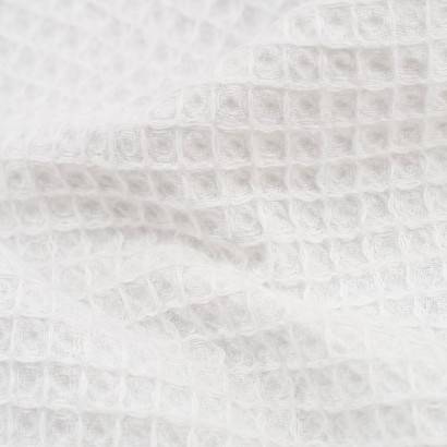 Tela de waffle detalle blanco