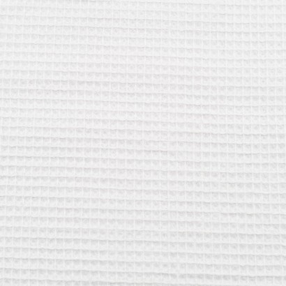 Tela de waffle lisa blanco