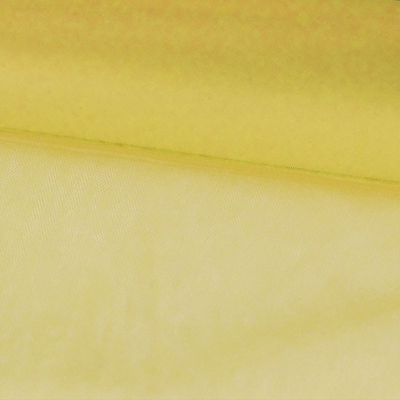 Tela de tul fino lomo amarillo pálido
