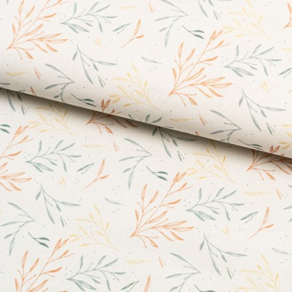 Tela de algodón ramas lomo tierra