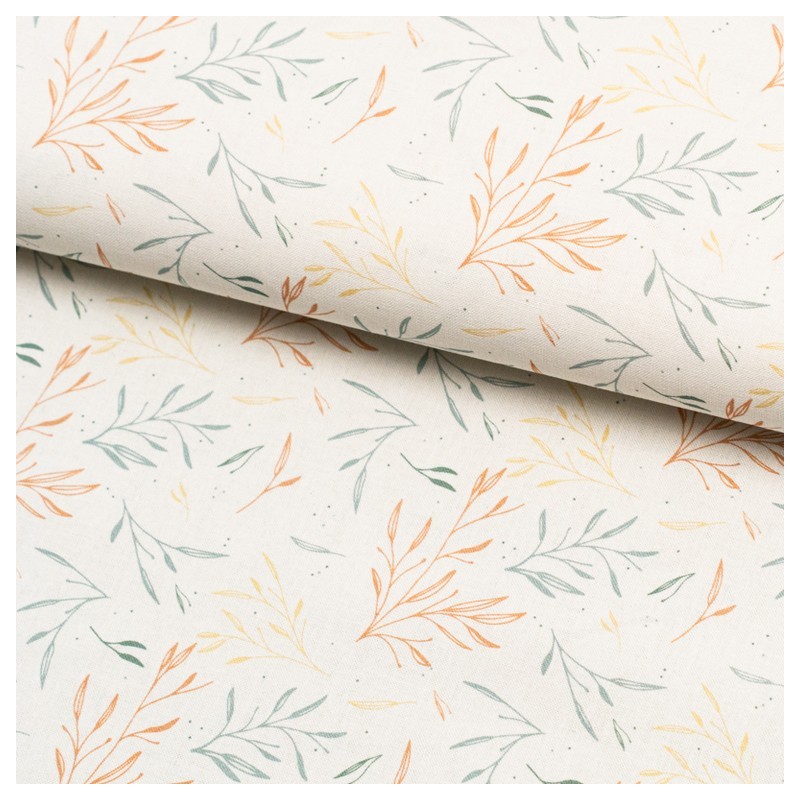 Tela de algodón ramas lomo tierra