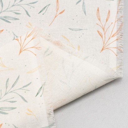 Tela de algodón ramas revés tierra