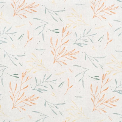 Tela de algodón ramas lisa tierra