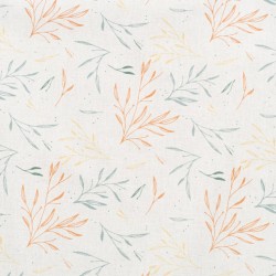 Tela de algodón ramas lisa tierra