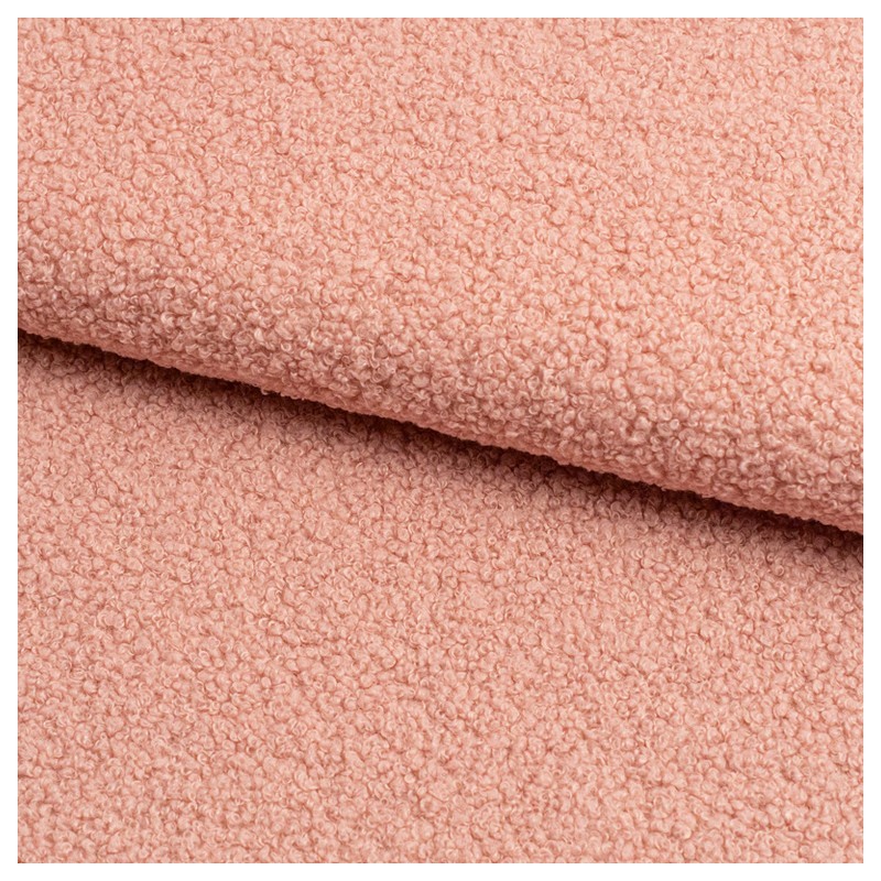 Tela de muleton rizado lomo rosa viejo pálido