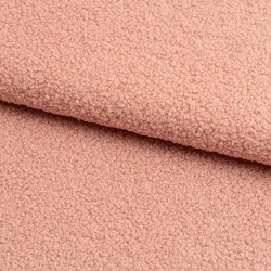 Tela de muleton rizado lomo rosa viejo pálido