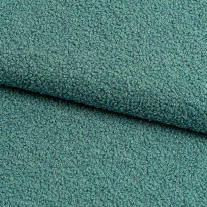 Tela de muleton rizado lomo verde agua