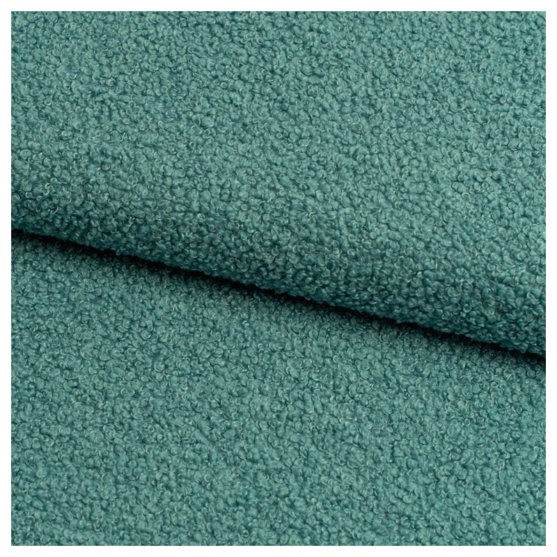 Tela de muleton rizado lomo verde agua