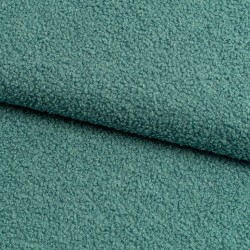 Tela de muleton rizado lomo verde agua