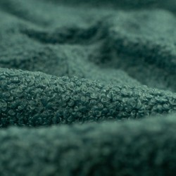 Tela de muleton rizado detalle verde agua