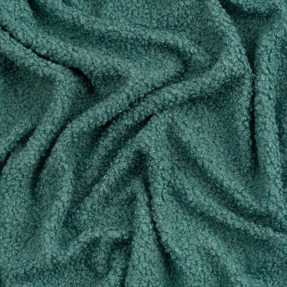 Tela de muleton rizado textura verde agua