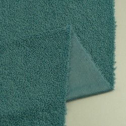 Tela de muleton rizado revés verde agua