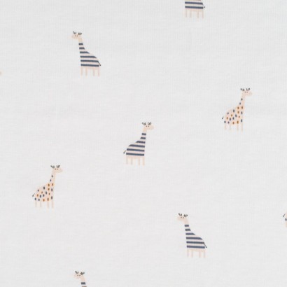 Tela de punto camiseta girafas lisa
