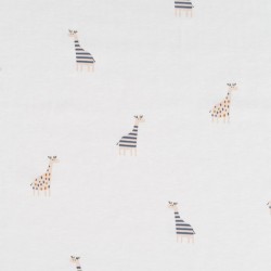 Tela de punto camiseta girafas lisa