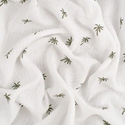 Tela de muselina eucalipto textura