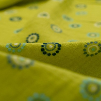 Tela de muselina rosetones detalle