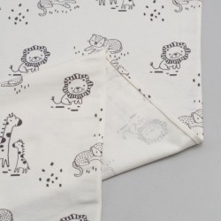 Tela de punto camiseta selva revés