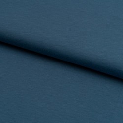 Tela de punto camiseta liso bambu lomo azul ceniza oscuro
