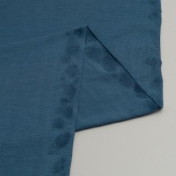 Tela de punto camiseta liso bambu revés azul ceniza oscuro