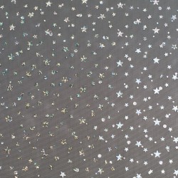 Tela de tul con estrellas lisa