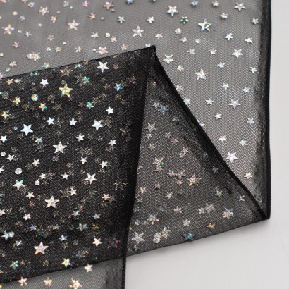 Tela de tul con estrellas revés