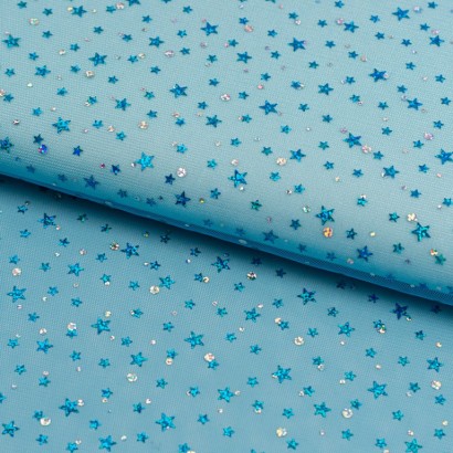 Tela de tul con estrellas colores lomo