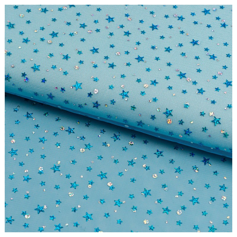 Tela de tul con estrellas colores lomo
