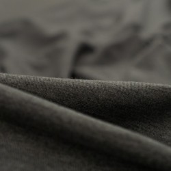 Tela de punto camiseta liso viscosa gris detalle