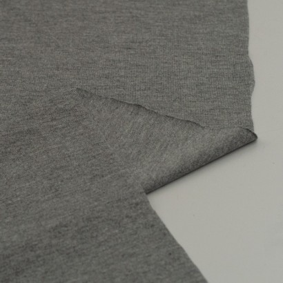 Tela de punto camiseta liso viscosa gris revés