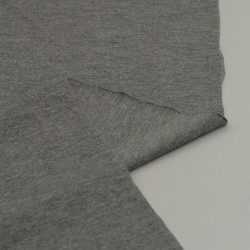Tela de punto camiseta liso viscosa gris revés