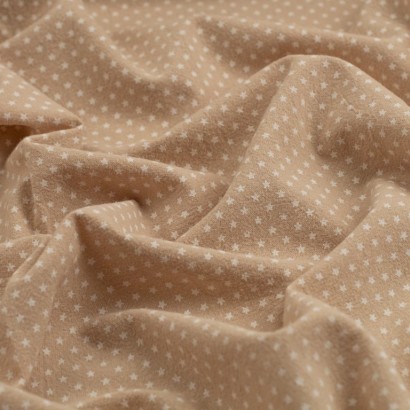 Tela de algodon estrellitas textura beige