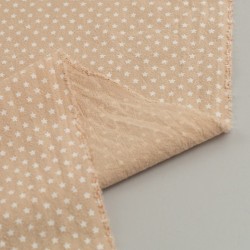 Tela de algodon estrellitas revés beige