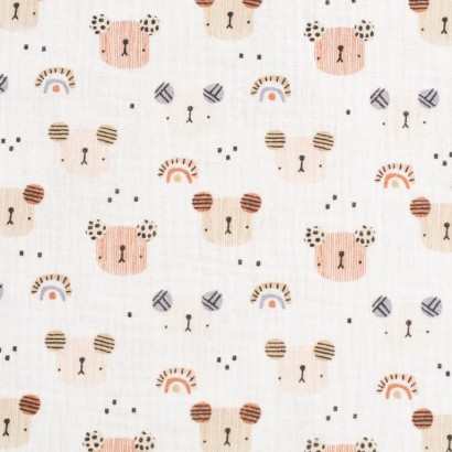 Tela de muselina caritas de osos lisa caldera
