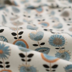 Tela de punto chandal flores en línea detalle