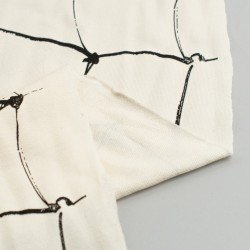 Tela de punto de chandal cuadrados revés