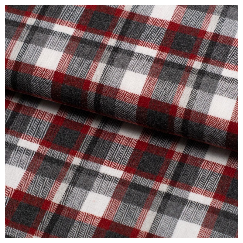 Tela de franela tartan casual lomo
