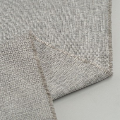 Tela de loneta tramada sisal revés gris perla