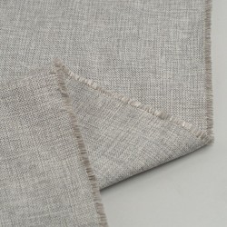 Tela de loneta tramada sisal revés gris perla