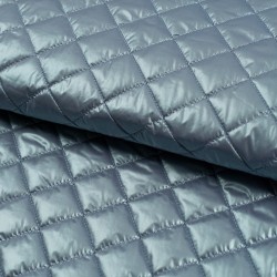 Tela de impermeable acolchado rombo lomo azul
