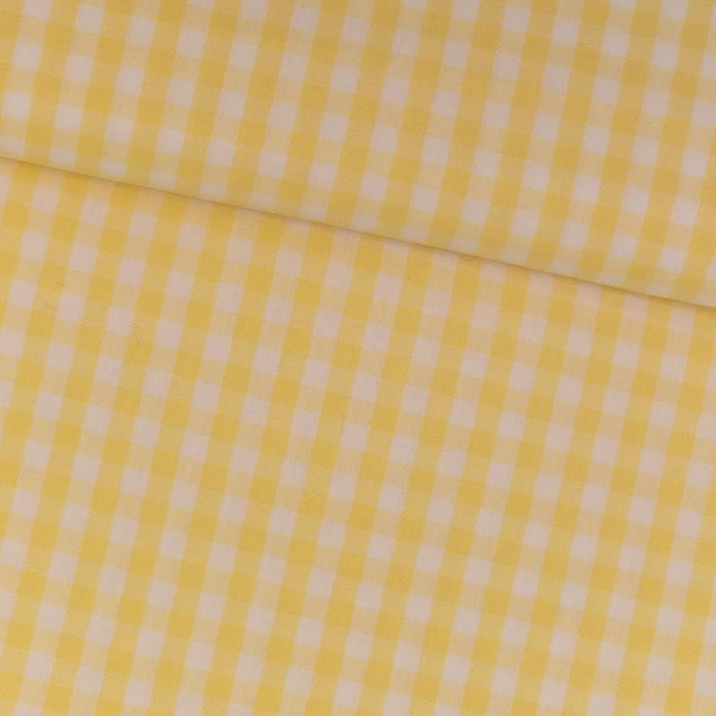 Tela de vichy (5mm) amarillo tubo Tela de vichy (5mm) amarillo tubo